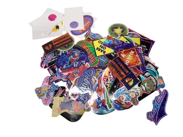 Lot of Stickers incl Iridescent, etc Probably from a Vending Machine