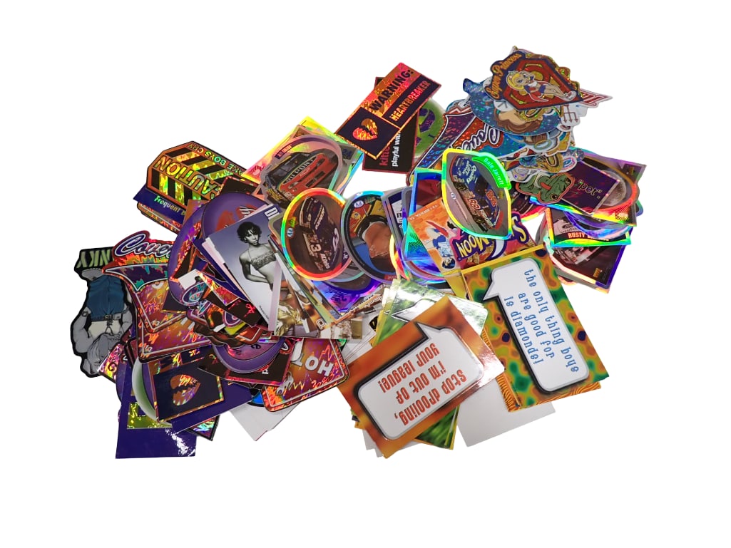 Lot of Stickers incl Iridescent, Etc. Probably from a Vending Machine: Lot of Stickers incl Iridescent, Etc. Probably from a Vending Machine All pictures are considered part of the description and should be examined carefully by bidders. Live Auctioneers is now offering 