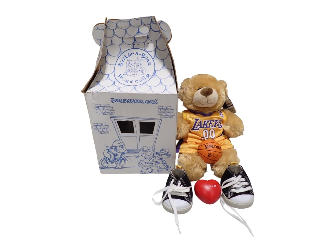 Los Angeles Lakers Build-A-Bear Workshop Teddy Bear with Original Box and Tag (1 of 7)