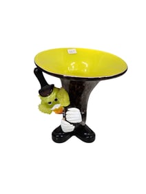 Art Glass Clown Vase