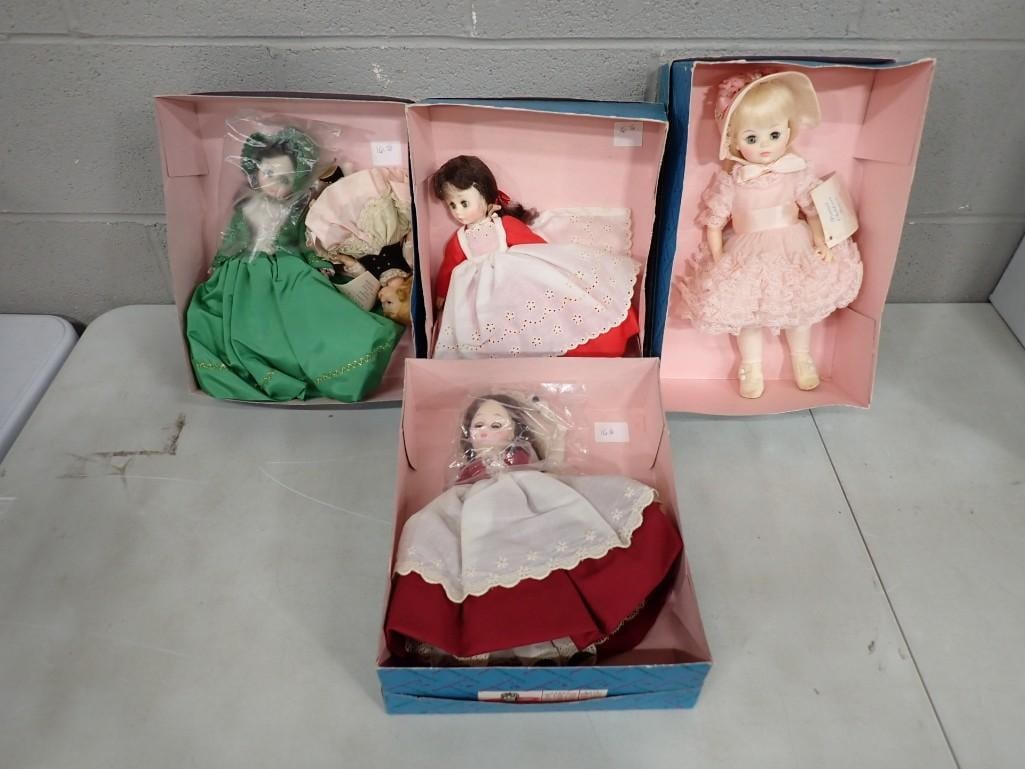 4 Madame Alexander Dolls incl Scarlett, Marme, Jo, Renoir: 4 Madame Alexander Dolls incl Scarlett, Marme, Jo, Renoir All pictures are considered part of the description and should be examined carefully by bidders. Live Auctioneers is now offering Live Shippin