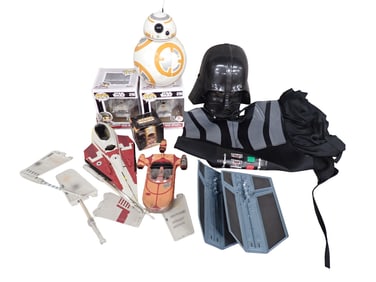 Star Wars Toys incl Landspeeder, Darth Vader Halloween Costume, Jedi Starfighter,