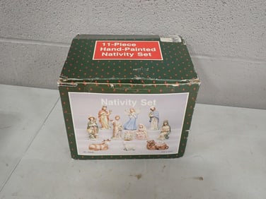 11 Piece Hand Painted Nativity Set