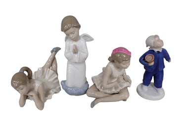 Three Nao by Lladro Figures and a Bing & Grondahl Figurine