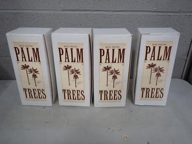 4 Imperial #53 Metal Palm Trees in original boxes