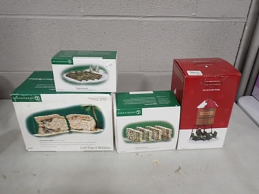 Department 56 Accessories and a St. Nicholas Square Village Water Tower