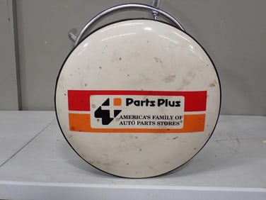 Vintage Parts Plus Auto Parts Store Advertising Bar Stool