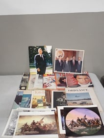 Vintage Ephemera Lot including Ronald Reagan, Magazines, Elvis Presley, Old Battle Prints, etc.