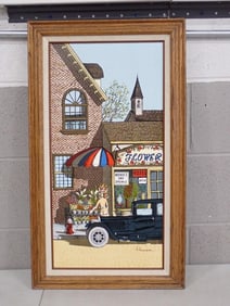 Framed H. Hargrove Print - Measures roughly 20x28"