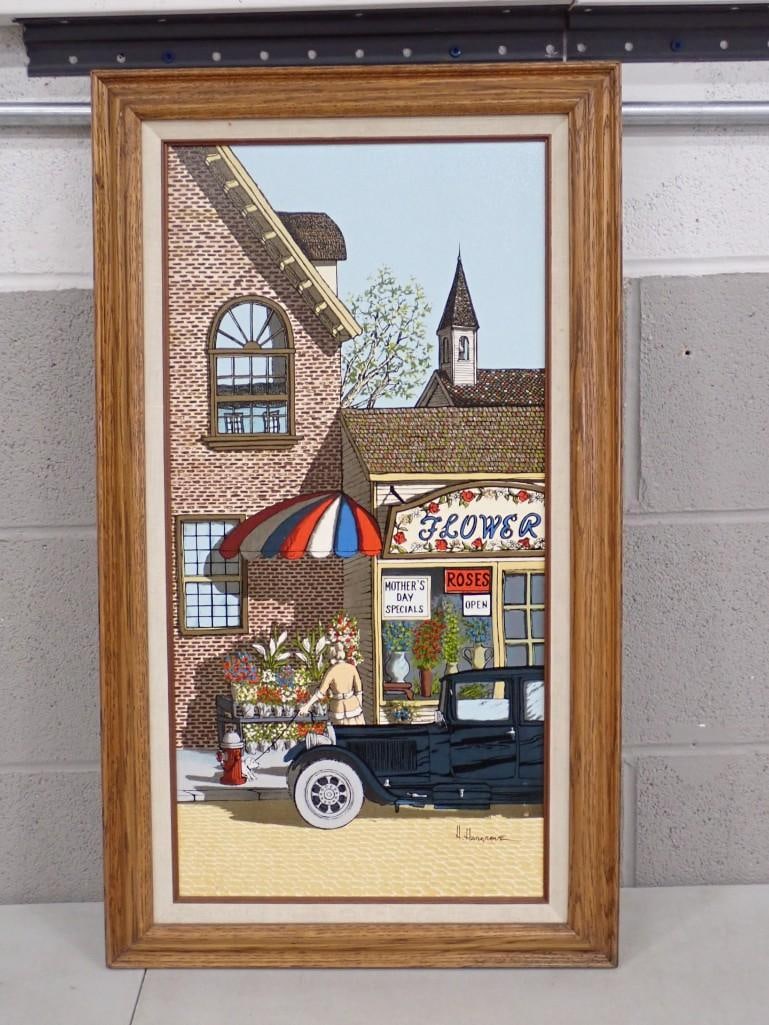 Framed H. Hargrove Print - Measures roughly 20x28" (1 of 4)