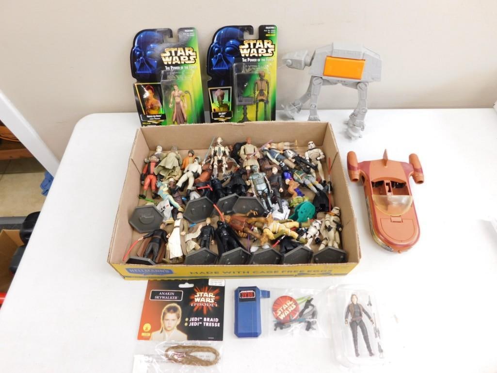 40+ Star Wars Asst Jedis, Aliens, Good, Evil & Carded Figures & Vehicles Lot (1 of 11)