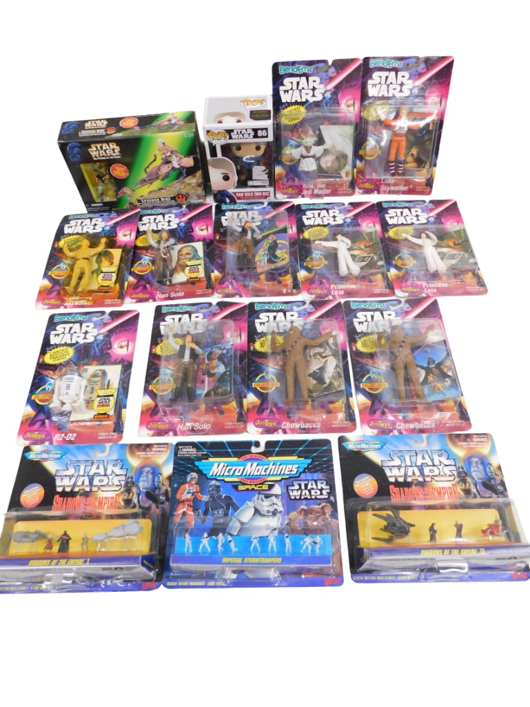 Star Wars Lot incl 12 Bend Ems, Micro Machines, Funko Pop Figure All New in Package (1 of 8)