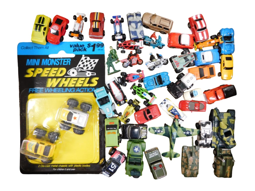 42 Vtg Micro Machines Cars, Military, Motorcycles, Etc Vehicles Lot (1 of 6)