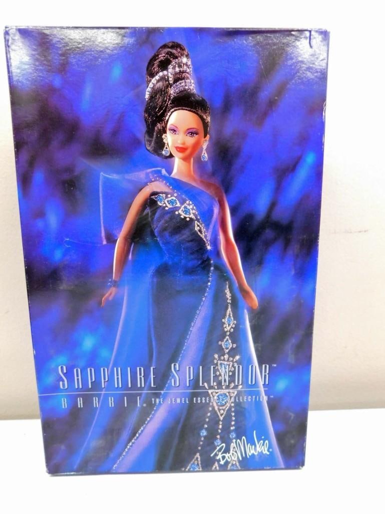 Bob Mackie Sapphire Splendor Barbie Doll in Original Box (1 of 6)