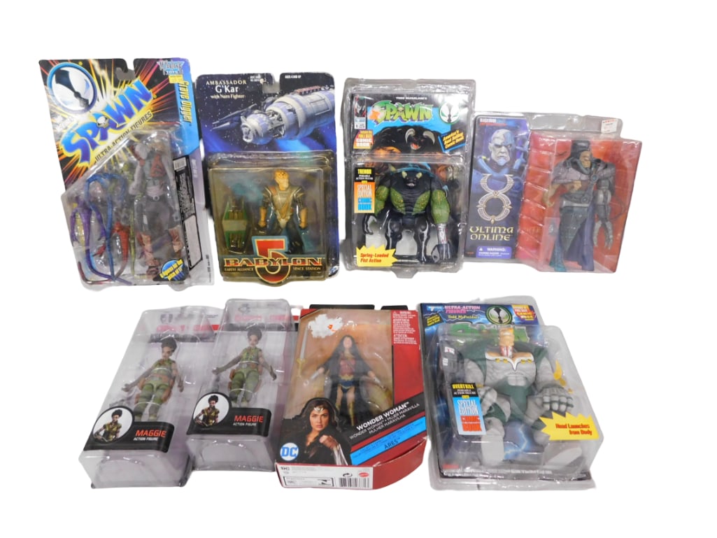 Figure Lot incl Spawn, DC Wonder Woman, Evole, Vitima Online, Babylon 5 All New in Package: Figure Lot incl Spawn, DC Wonder Woman, Evole, Vitima Online, Babylon 5 All New in Package All pictures are considered part of the description and should be examined carefully by bidders. Live Auction