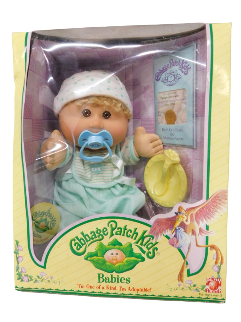 2005 Cabbage Patch Kids CPK Babies Filipe Jackson Blond Hair Brown Eyes Doll with Pacifier and Acces (1 of 7)