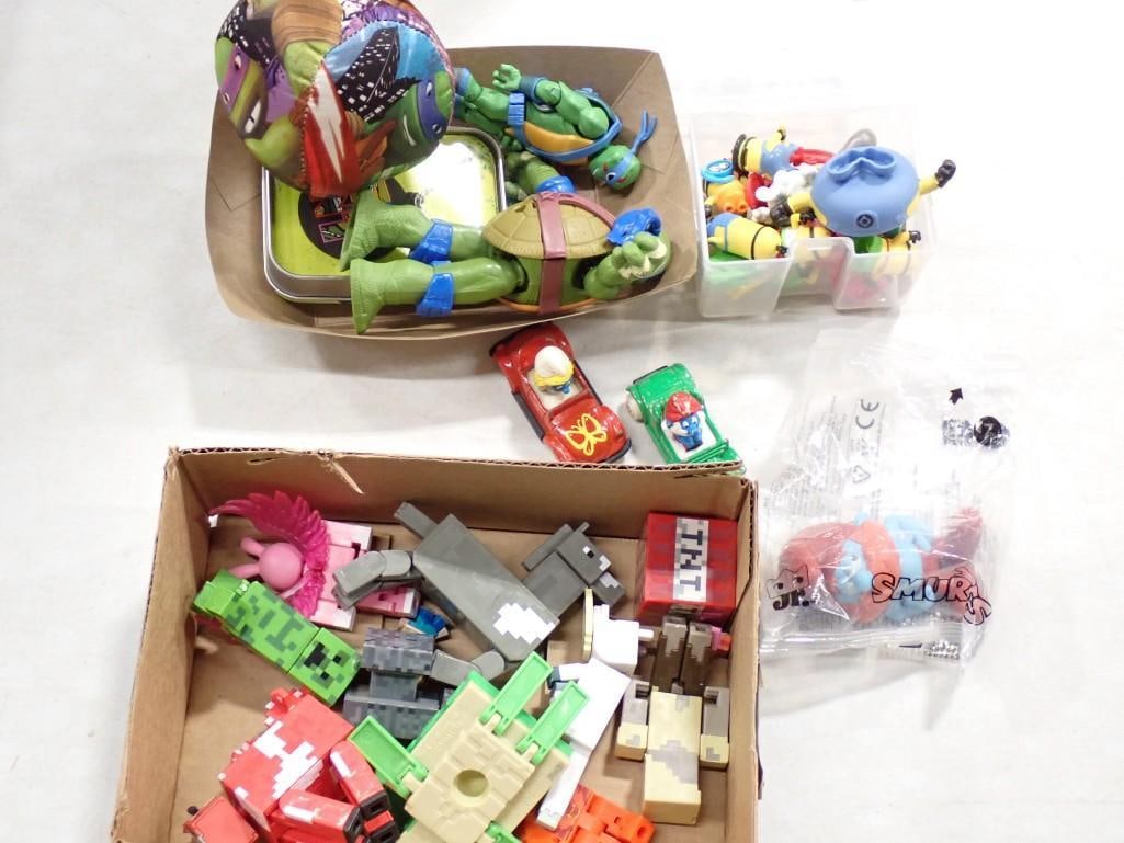 Smurfs, Minecraft, TMNT, Minions Lot: Smurfs, Minecraft, Teenage Mutant Ninja Turtles, Minions Lot All pictures are considered part of the description and should be examined carefully by bidders. Live Auctioneers is now offering Live Ship