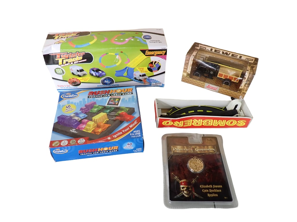New in Package Toys incl Twister Tracks Bump & Go, Rush Hour Game, Jewel Food Store Model Truck (1 of 8)