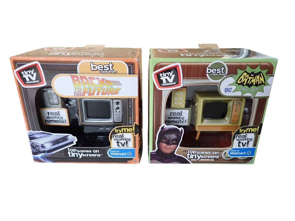 2 Tiny TV Classics incl Best Clips from Batman and Best Clips from Back to the Future Both New in Bo: 2 Tiny TV Classics incl Best Clips from Batman and Best Clips from Back to the Future Both New in Box All pictures are considered part of the description and should be examined carefully by bidders. L