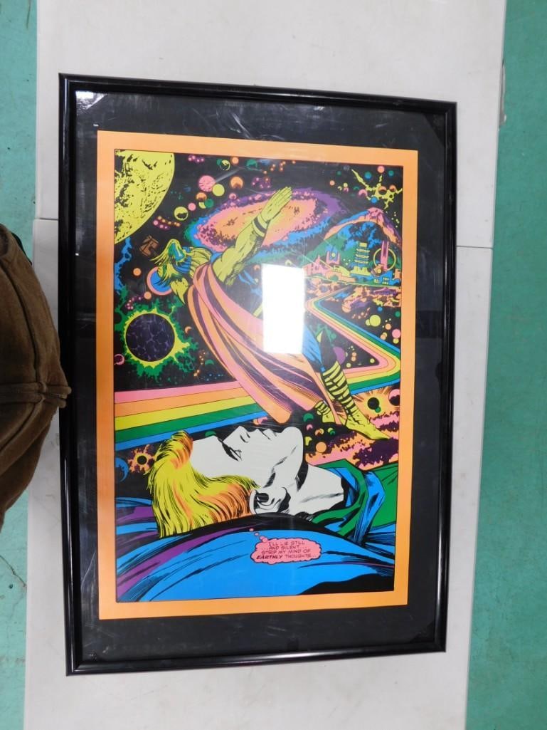 Thor Marvel Classic Black Light Poster Framed (1 of 4)