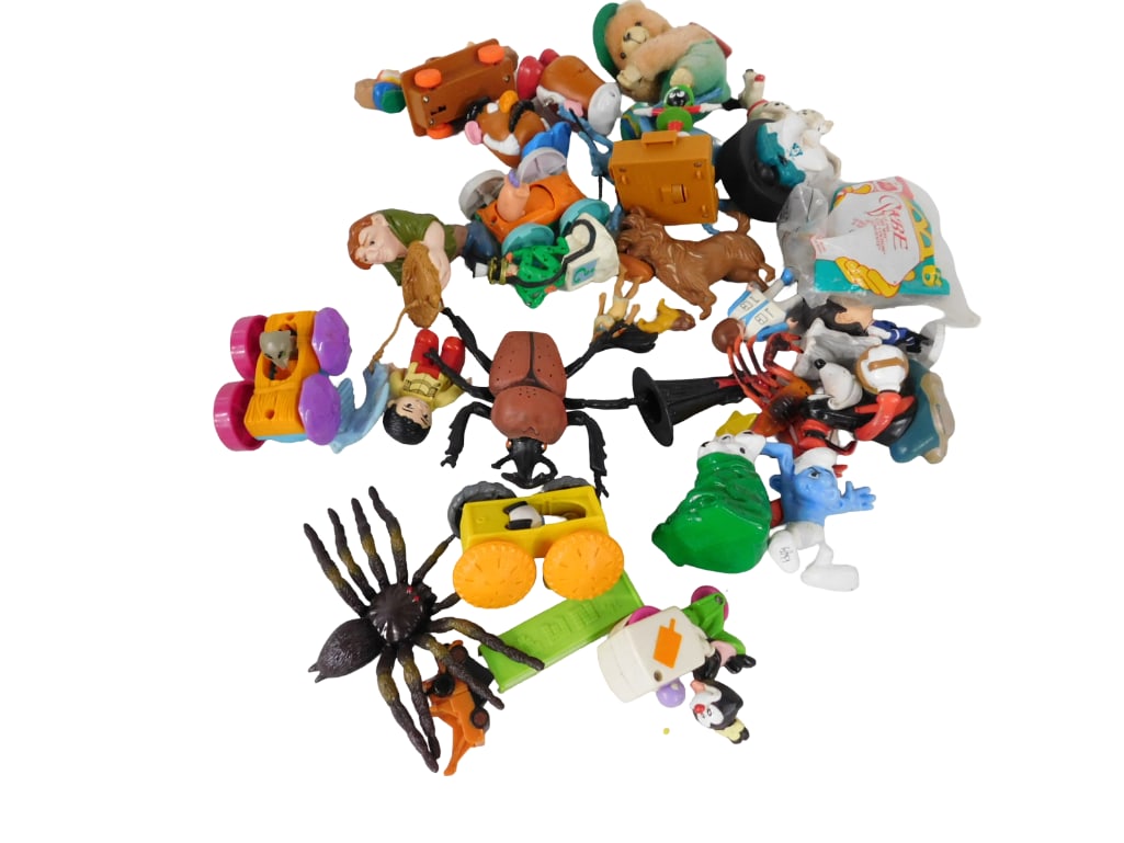 Lot of Small Toys incl Smurf Figure, Alien Car, Marvin the Martian, etc (1 of 3)