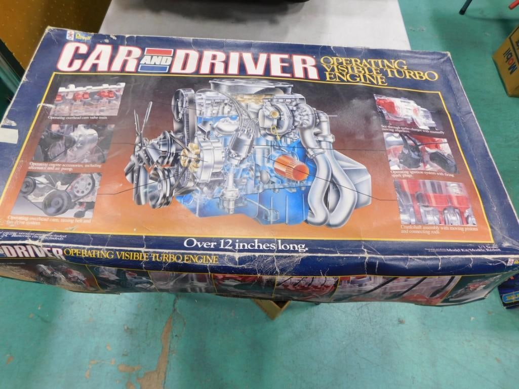 Car and Driver Operating Visible Turbo Engine Kit Over 12 Inches Long in Original Box (1 of 4)