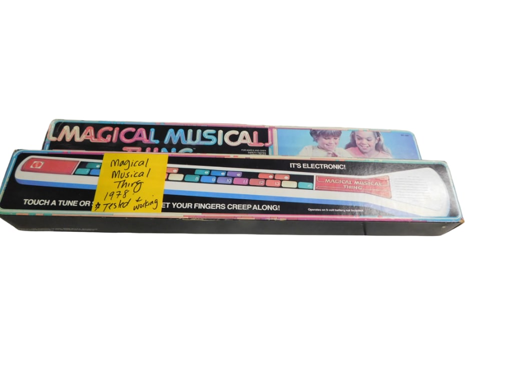 Vintage 1978 Magical Musical Thing Works: Vintage 1978 Magical Musical Thing in Original Box. Tested and works. All pictures are considered part of the description and should be examined carefully by bidders. Live Auctioneers is now off