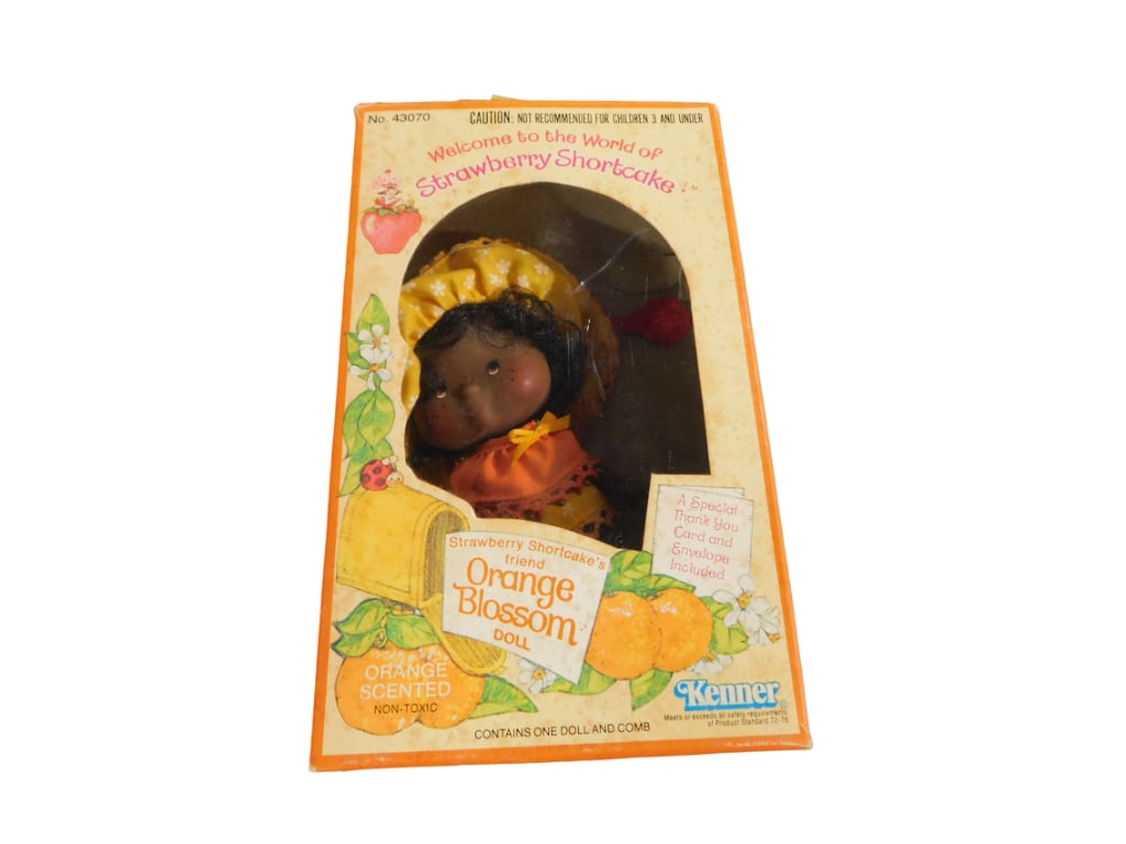 Vintage Strawberry Shortcake Orange Blossom Doll in Original Box by Kenner: Vintage Orange Blossom Strawberry Shortcake's Friend Doll in Original Box by Kenner All pictures are considered part of the description and should be examined carefully by bidders. Live Auctioneer
