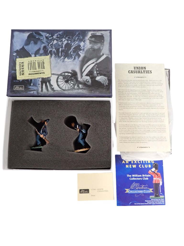 Britains Toy Soldiers American Civil War Regiments Union Casualties W Britain Set in Original Box (1 of 9)