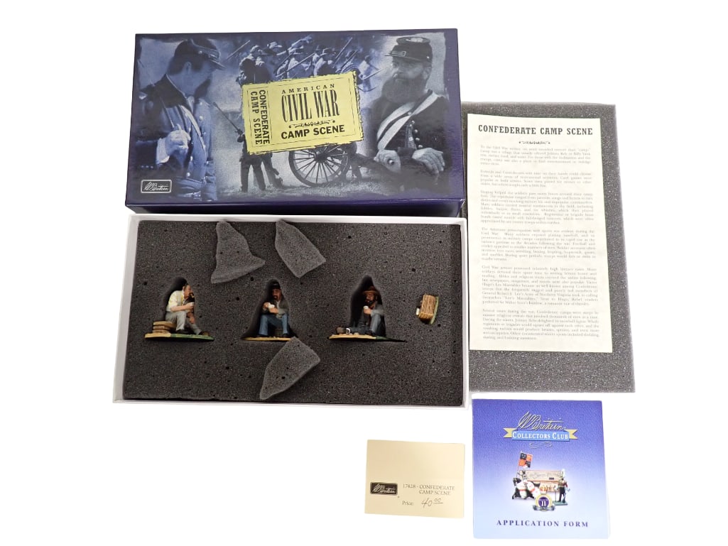 Britains Toy Soldiers American Civil War Confederate Camp Scene W Britain Set in Original Box (1 of 7)