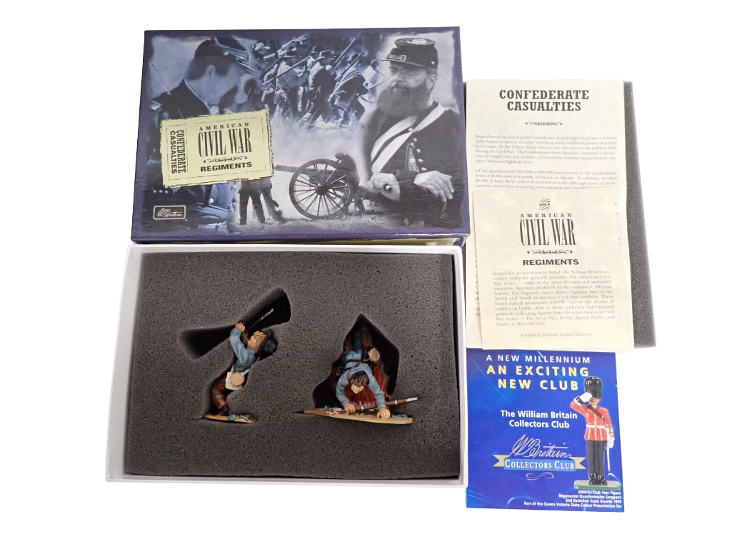 Britains Toy Soldiers American Civil War Regiments Confederate Casualties W Britain Set in Original (1 of 8)