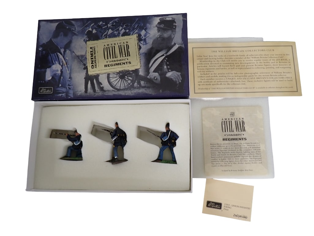 Britains Toy Soldiers American Civil War Regiments Union Infantry Firing W Britain Set in Original B (1 of 8)