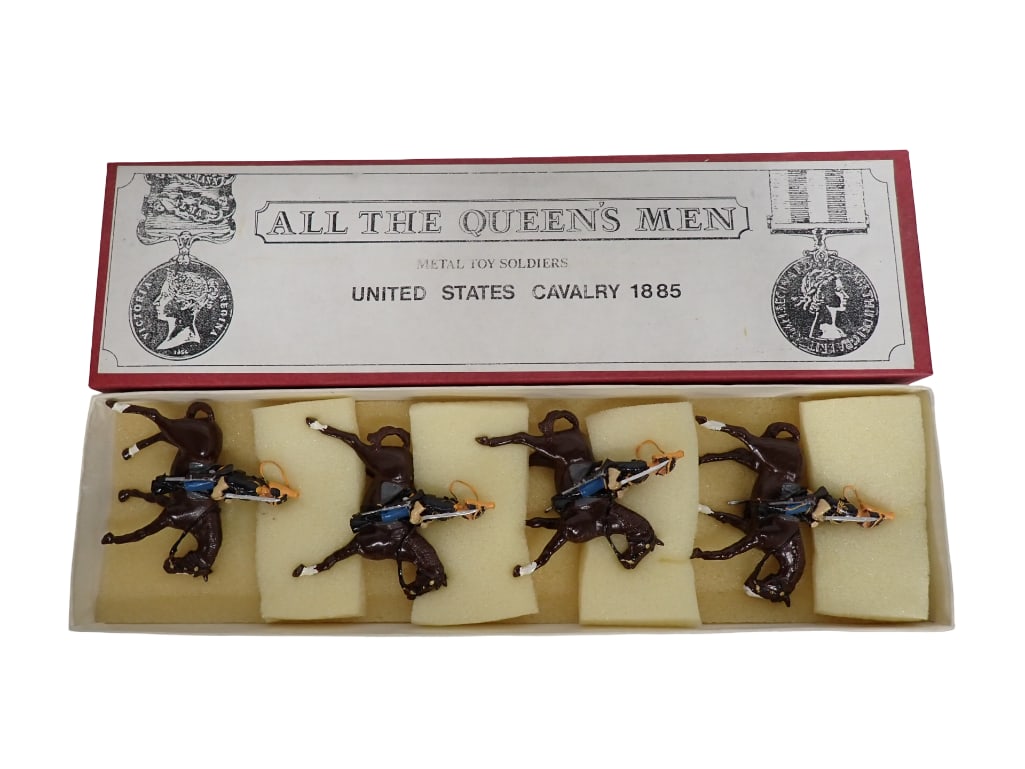 All The Queen's Men Metal Toy Soldiers United States Cavalry 1885 Set in Original Box (1 of 8)