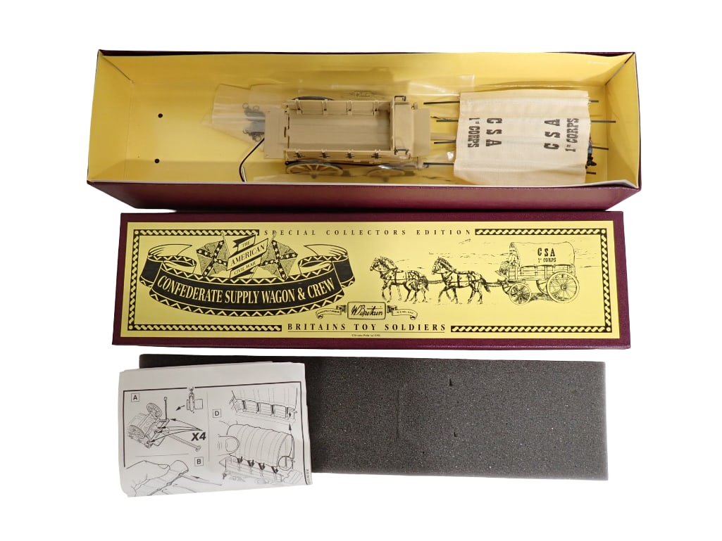 Britains Toy Soldiers The American Civil War Confederate Supply Wagon & Crew Special Collectors (1 of 10)