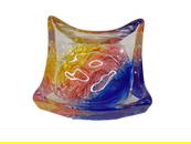 Textured Art Glass Bowl Attributed to Tapio Wirkkala possibly by Littala Lunaria Collection