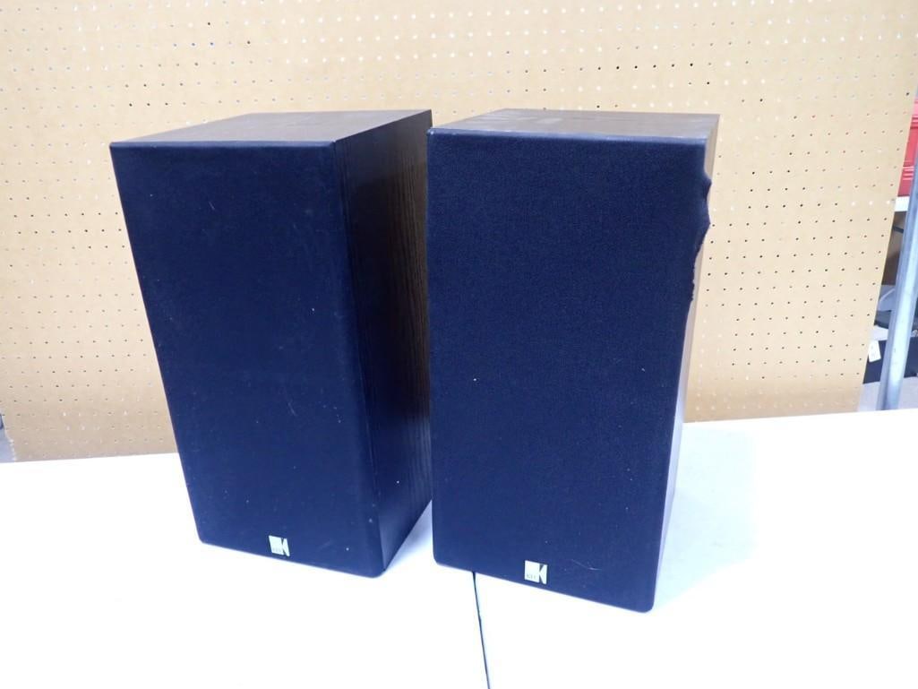 Pair of KEF CF55 Cabinet Speakers - Tested and Works - some edge tears: Pair of KEF CF55 Cabinet Speakers - Tested and Works - some edge tears All pictures are considered part of the description and should be examined carefully by bidders. Live Auctioneers is now offering