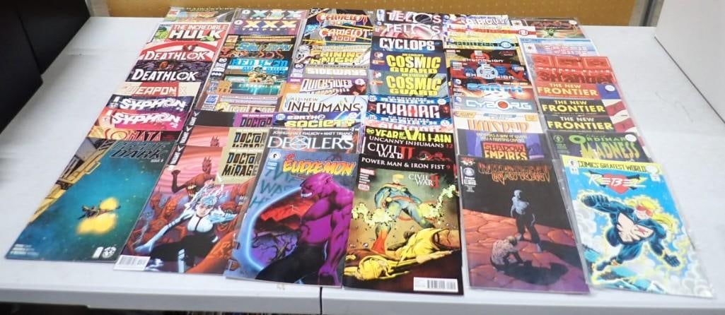Comic Book Lot including Hulk, Triple X, Doctor Mirage, Deathlok, Syphon, Weapon X, Cosmic Guard, (1 of 6)
