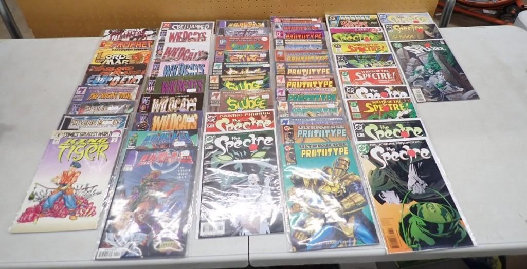 Comic Book Lot including The Spectre, King Tiger, Night Man, Lords of Mars, Wildcats, Prototype, (1 of 6)