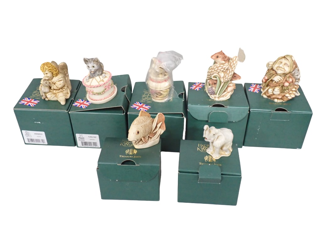 Harmony Kingdom Figurine Trinket Box Lot including Adoree, Jardinia, Greenman's Briar, Gateau, (1 of 14)