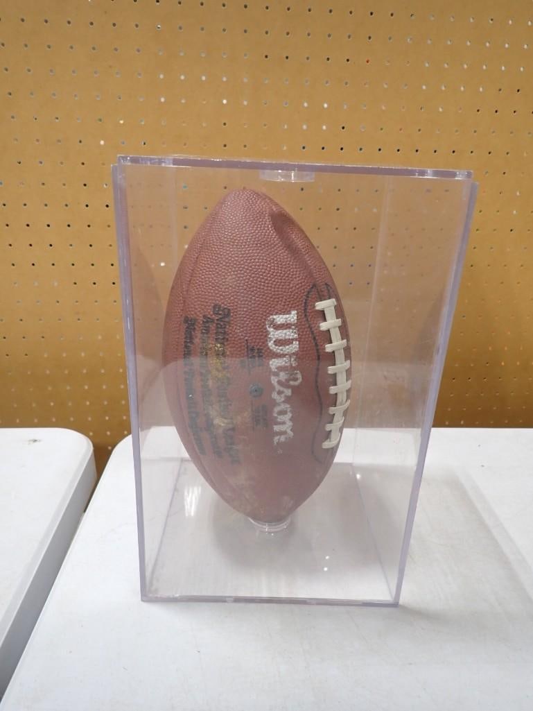 Autographed Wilson NFL Football - unknown: Autographed Wilson NFL Football - unknown All pictures are considered part of the description and should be examined carefully by bidders. Live Auctioneers is now offering Live Shipping through them.&