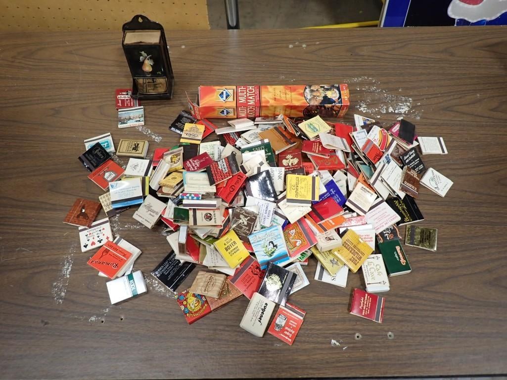 Large Lot of Matchbooks and a Vintage Wall Mount Match Holder (1 of 14)