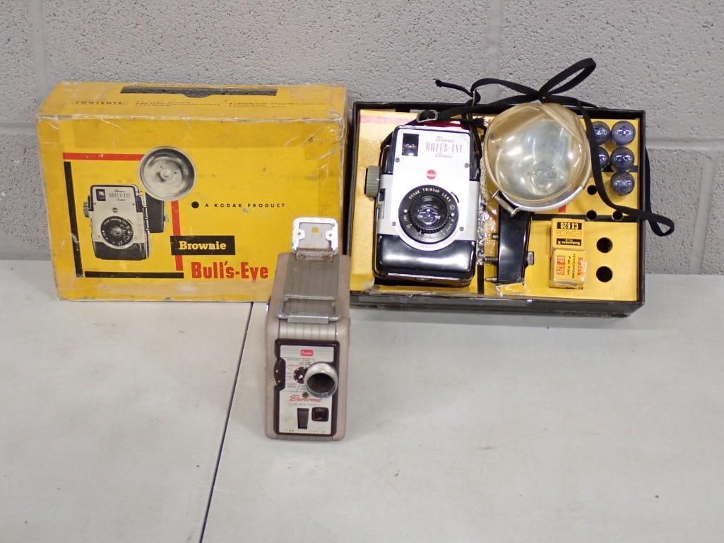 Vintage Camera Lot including Kodak Brownie Bull's-Eye and a Super 8 Camera (1 of 6)
