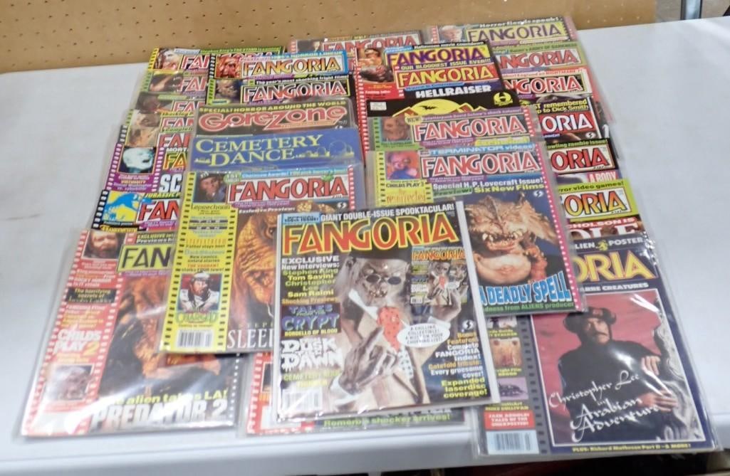 Lot of Fangoria Magazines, plus Cemetery Dance, Gore Zone: Lot of Fangoria Magazines, plus Cemetery Dance, Gore Zone All pictures are considered part of the description and should be examined carefully by bidders. Live Auctioneers is now offering Live Shippin