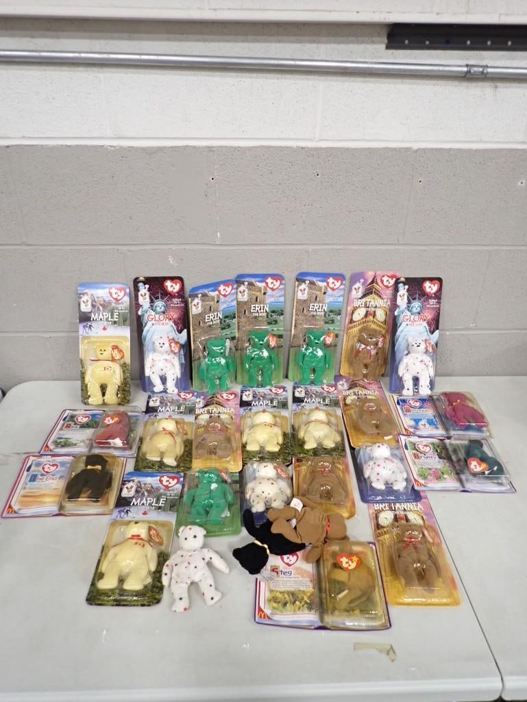 New in Package Ty Beanie Babies: New in Package Ty Beanie Babies All pictures are considered part of the description and should be examined carefully by bidders. Live Auctioneers is now offering Live Shipping through them. This