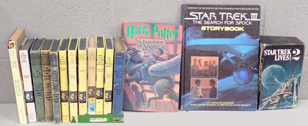 Book Lot including Star Trek, Harry Potter, Nancy Drew, etc (1 of 4)
