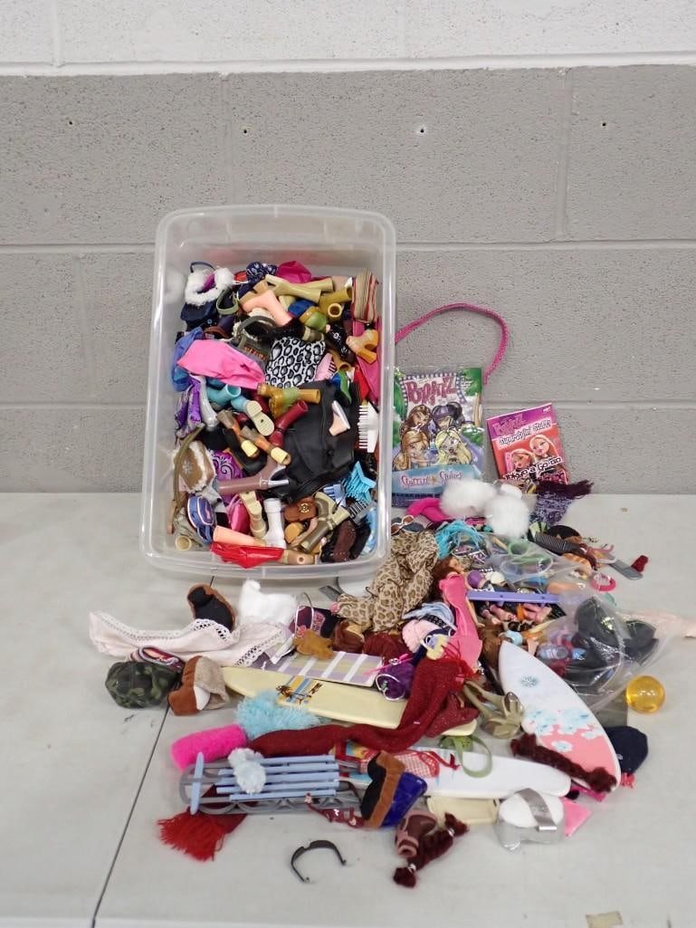 Large Lot of assorted Doll Accessories including clothes, shoes, boots, toys, etc. (1 of 9)