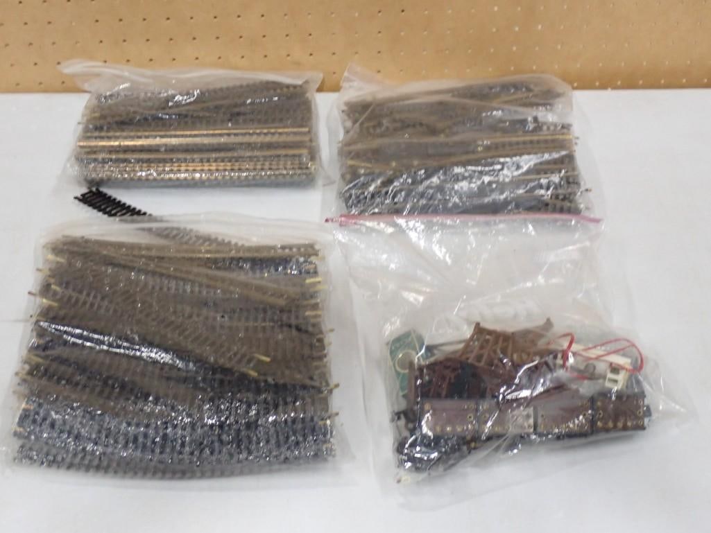 Lot of over 5 lbs of HO Scale Train Track, plus some accessories (1 of 6)