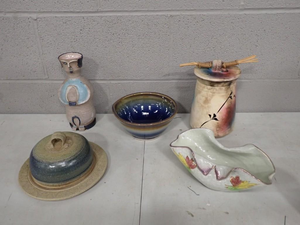 Misc. Art Pottery Lot, etc. Including Bowls, Dishes, etc (1 of 9)