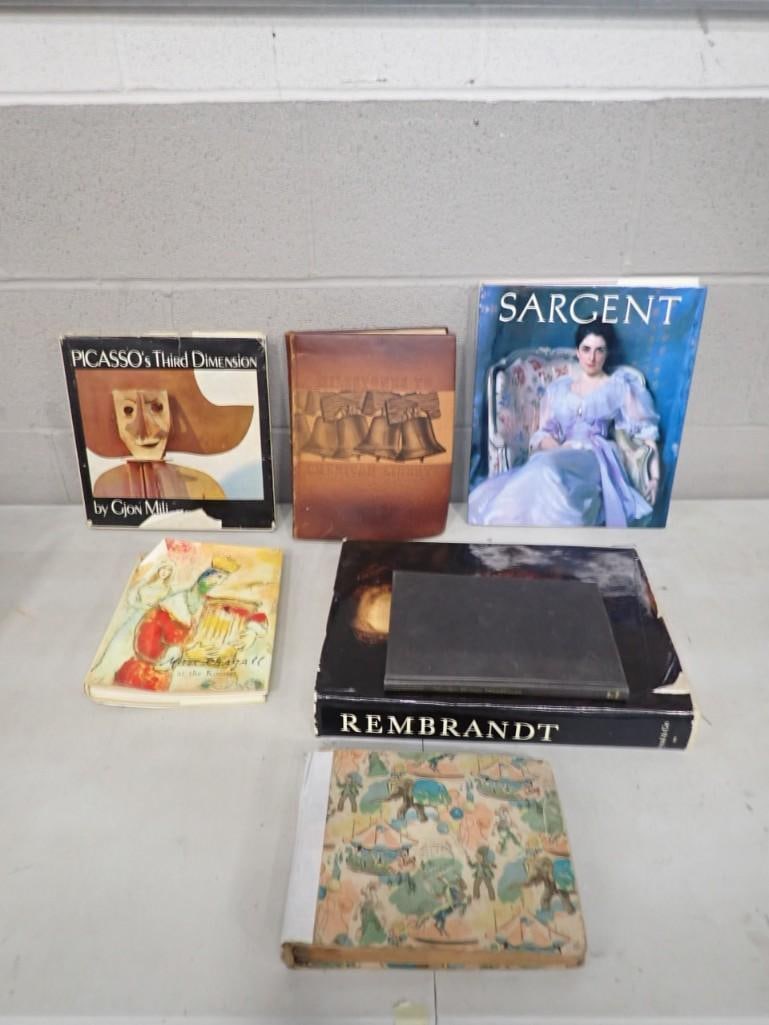 Lot of Art Books including Rembrandt, Picasso's Third Dimension, Sargent, Marc Chagall, etc. (1 of 5)