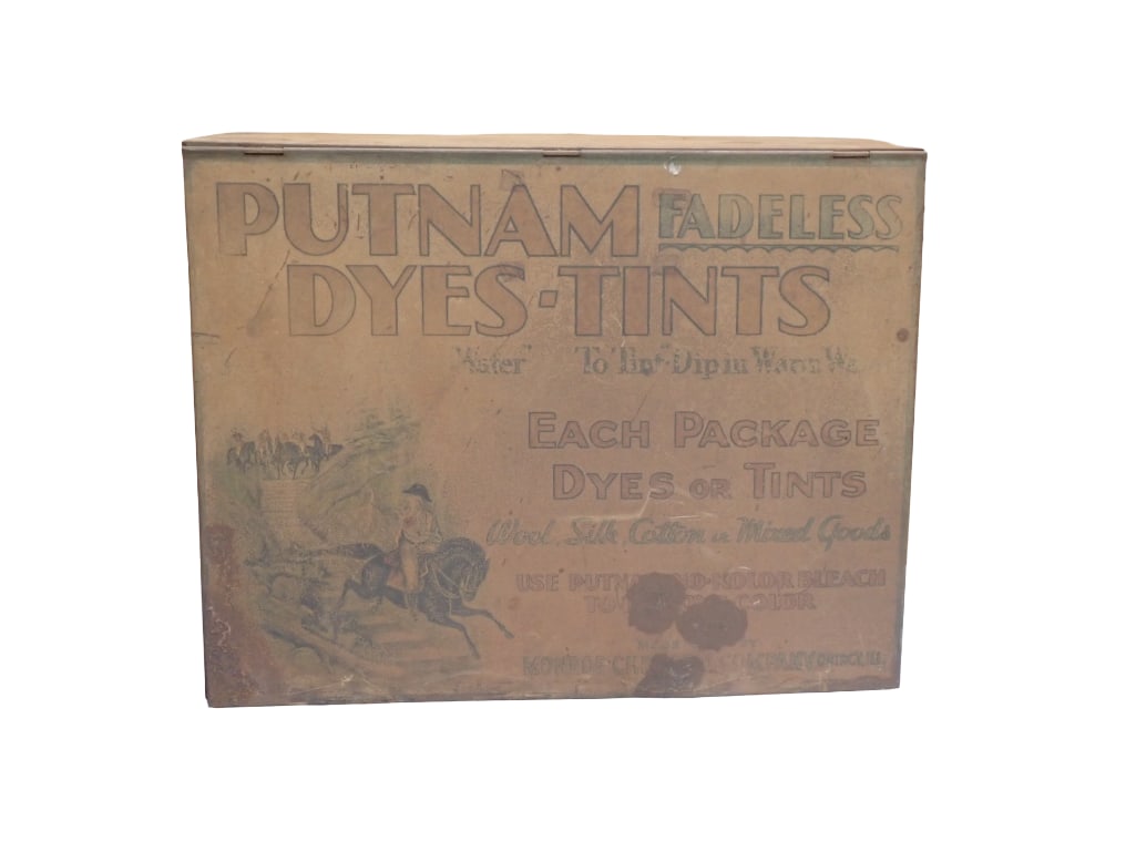 Vintage Salesman Case or Store Display Putnam Fadeless Dyes Tints with Packages Inside (1 of 8)